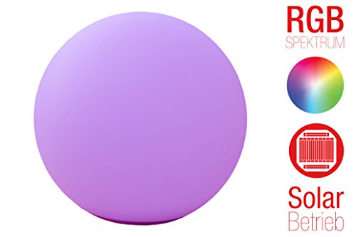 Telefunken Solar-Gartenleuchte – Ball (Dekoleuchte mit RGB Farbwechsel, schwimmfähig, riesiges Solarpanel mit 1,5W) Kugel - 2