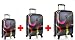 Produktbild STARK REDUZIERT - 1200 € Rabatt - PREMIUM DESIGNER Hartschalen Kofferset 3 tlg. - Heys Künstler Karim Rashid Organik Handgepäck + Trolley mit 4 Rollen Medium + Trolley mit 4 Rollen Gross