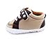 Bigood Baby Toddler PU Leather Crawl Shoes Stars Walking Sneaker 13cm Brown