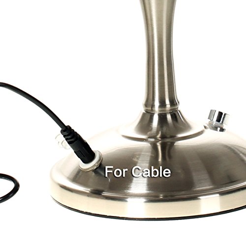 HIMRY® Slim LED Stand 8 Zoll KosmetikSpiegel mit Touch-Funktion, 10x Vergrößerung , Batteriebetrieben oder mit EU-Stecker, beleuchtedte Standspiegel Kosmetikspiegel Tischspiegel, Make-Up, Rasieren, Badezimmer Spiegel, Spiegel 360 ° drehbar, doppelseitigen Standard und 10 Fach Vergrößerung, KXD3140-10x - 3