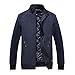 Produktbild DNOQN Strickpullover Herren Kapuzenpullover Freizeitjacke Herren Mode Herbst Winter Beiläufig Pocket Button Thermo Lederjacke Decklack