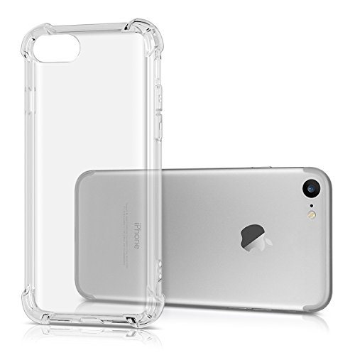 kwmobile Funda Transparente para Apple iPhone 7 8 Carcasa de Silicona TPU con protecci  n en Las Esquinas - Funda Protectora Fina y Transparente para Smartphone Carcasa en Transparente