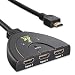 Produktbild maxesla HDMI 4 K UHD Switch 3 Port Switch 3D Ready Dolby Digital Intelligente Switch HDMI Adapter Kabel 3 in/1 out Switch Splitter für HDTV, Blu-ray, DVD, Kabel-Box, PC, PS3/PS4/Xbox 360/One, etc..