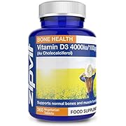 Vitamin D 4000iu 360 Micro Tablets. Vegetarian Society Approved. 12 Months Supply. Vitamin D3 Supports Bone Health and Your Immune System