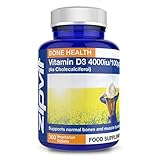 Vitamin D 4000iu 360 Micro Tablets. Vegetarian Society Approved. 12 Months Supply. Vitamin D3 Supports Bone Health and Your Immune System