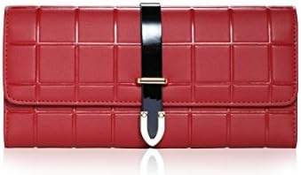 DaGeLon Women Large Capacity Luxury Genuine Leather Noble Wallet Multi Credit Card Deluxe Clutch Fashion Girl Elegant Lady Long Purse with Inner Zip for Smart Mobile Phone