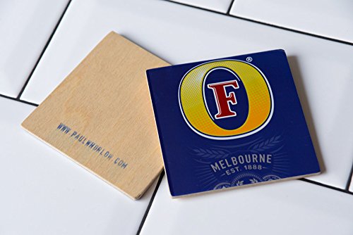 Fosters Lager Beer Mats, coasters handmade from repurposed beer cider & soft drink cans. (Single Coaster) Many other varieties available, Four packs also available for £15.99