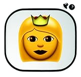 Protección solar 2 unidades con diseño de emoji, conocida de WhatsApp.