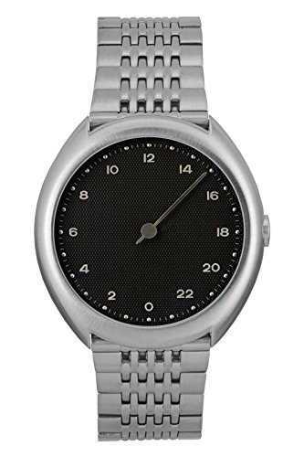 slow O 02  alle Silber Stahl schwarz Zifferblatt Unisex Quarzuhr mit schwarzem Zifferblatt Analog-Anzeige und Silber Edelstahl Armband slow O 02  alle Silber Stahl schwarz Zifferblatt Unisex Quarzuhr mit schwarzem Zifferblatt Analog-Anzeige und Silber Edelstahl Armband