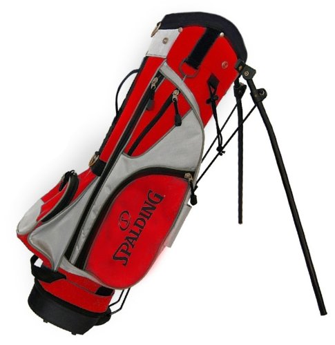 Spalding-Junior-Golf-Stand-Bag-BlackRedWhite
