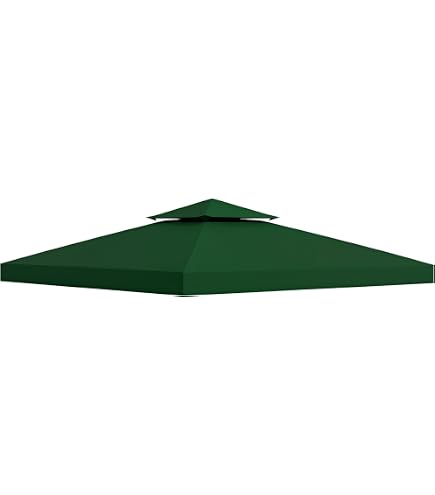 Toit De Remplacement Pour Tonnelle Ou Pavillon - Imperméable, Toile 300D, Dimensions Environ 3x3m (sans Structure) - 5