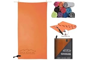 Style Slice Asciugamani in Microfibra, Asciugamani da Campeggio Fitness da Viaggio,Assorbente Asciugatura Rapida Asciugamano da Spiaggia，Compatto & Ultraleggero- 5 Taglie，7 Colori