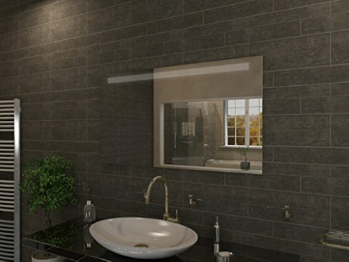 Badspiegel mit Beleuchtung Namus M40L1: Design Spiegel für Badezimmer, beleuchtet mit LED-Licht, modern – Kosmetik-Spiegel Toiletten-Spiegel Bad Spiegel Wand-Spiegel - 5