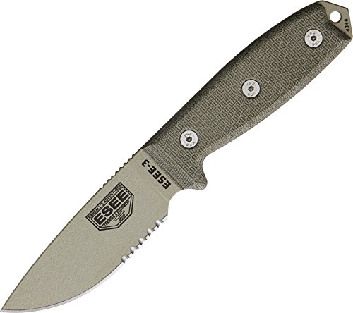 ESEE RC3SDT Cuchillo a Lama fissa,Unisex - Adultos, Verde, un tamaño