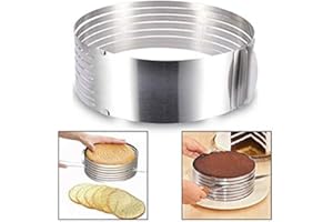 Itian Torta dell'Acciaio Inossidabile Regolabile Anello Taglierina(7.8 Pollice)