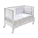 Cambrass 60 x 130 cm Cot Quilt/ Bedspread Collection Ter (Grey and White Spotted)