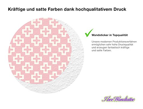 I-love-Wandtattoo WAS-10090 Kinderzimmer Wandsticker Set „Kreise mit Muster für Mädchen“ 25 Stück zum Kleben Wandtattoo Wandaufkleber Sticker Wanddeko - 2