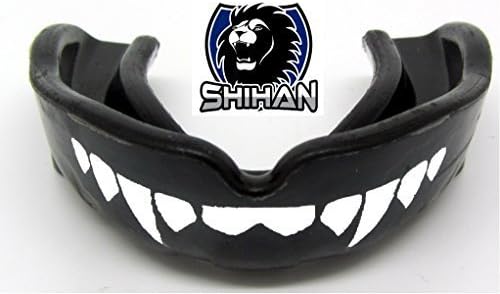 BLACK Sensei J Signature Gum Shield 'FANGS-TEETH - (Black) Senior, MMA, Rugby, Ufc Wrestling Mouth Guard