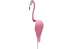 Mrisata Wind Bird Swirl 50 x 21 x 4 (rosa Flamingo),3D Metall Wind Spinner - Flamingo Spinner Mit Einem Leichten Garten, EIN Wunderlicher Und Dynamischer Vogel,Swirl Bird Wind Spinner Gartendekoration