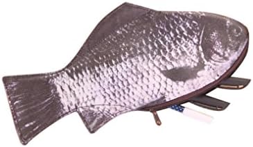 Pencil Case, Tonwalk Silver Carp Real Fish-Like Zipper Pen &amp; Make-Up Pouch Pencil Case Funny Rare