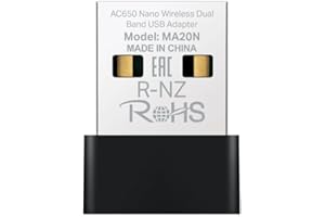 Mercusys TP-Link MA20N adapter WiFi USB karta sieciowa, AC650 Nano karta, Dual Band, USB 2.0, WPA3, Plug & Play, Windows 11/10