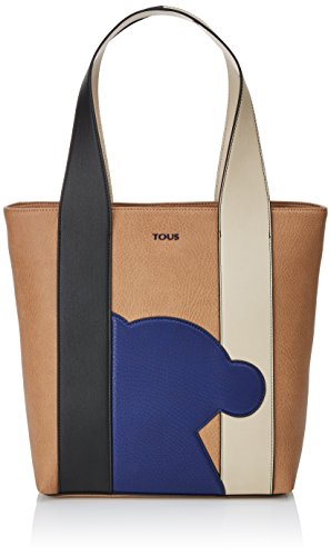TOUS Damen Shopping Patch Greet Shopper und Umhängetasche, Mehrfarbig (Multi Camel), 13 X 33 X 28 cm