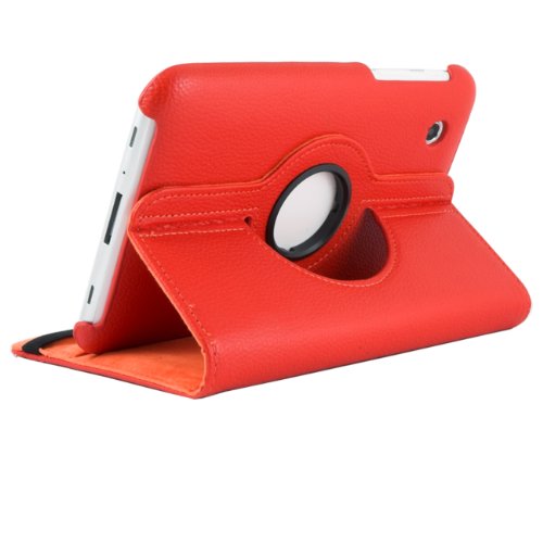 360 ° 7.0 Luxus Tasche SAMSUNG GALAXY TAB 2 7.0 P3100 P3110 Hülle Schutz Etui Tasche Cover Case mit Ständerfunktion (Orange) - 3
