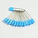 Eshop 12pcs Safely Pins Baby Child Infant Kids Stainless & Rustproof Diaper Pins+ Eshop Cable Tie (Light Blue)