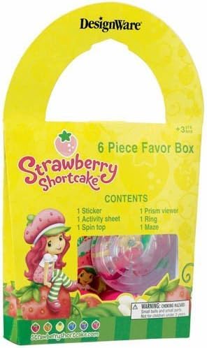 Strawberry Shortcake Birthday Party Supplies - 6 Piece Favor Box