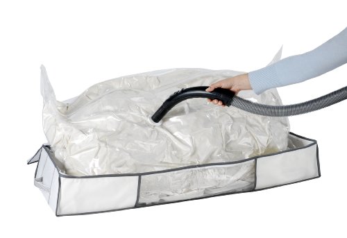 Wenko 7450023100 Vakuum Soft Unterbett-Box, 105 x 15 x 45 cm, weiß, Polypropylen - 5