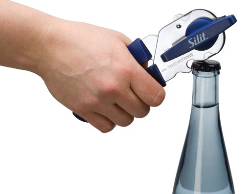 Silit Dosenöffner Rot Edelstahl rostfrei 18/10 - 4