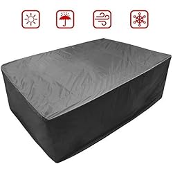 TEPSMIGO Bache de Protection, Bache Salon de Jardin, Housse Table de jardim, Protection extérieure résistante imperméable de Meubles de Luxe 245 x 165 x 100cm