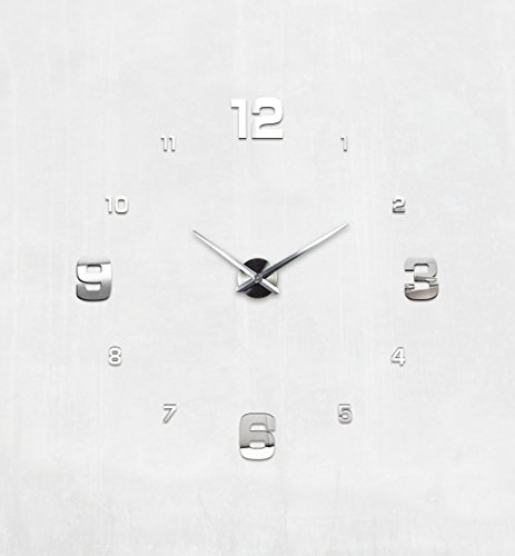 XXL3D Riesige 3D Wanduhr Vinyl DIY Ø 130cm Große XXL Spiegel Uhr V - 2
