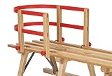 Impag® Holzschlitten Rodelschlitten mit Zuggurt und Lehne Davos 115 cm lang - 2
