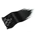 Clip In Human Hair Extensions 14inch 100g Natural black DOUBLE WEFTS Thick Full Head Remy Real Natural Hair Extensions