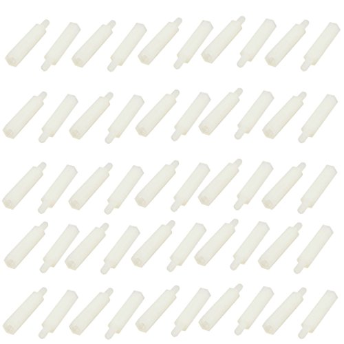 50 pcs Nylon Hex Sechskant Unentschieden Spacer weiblich auf männlich M2,5 x 20 + 6