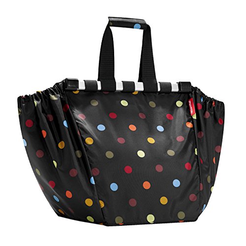 reisenthel easyshoppingbag dots Einkaufstasche Einkaufsbeutel - schwarz mit bunten Punkten