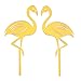 Produktbild KAIMENG 2 Stücke Kuchendeckel Flamingo Cupcake Dekorationen Hochzeit Geburtstag Party Supplies (Golden)