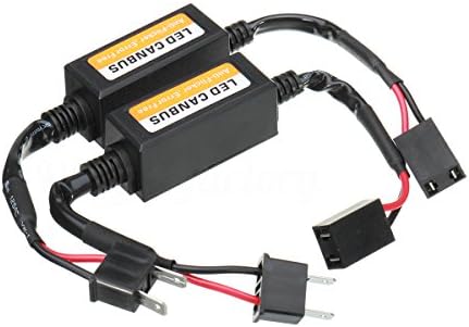 NexReach H7 LED Headlight Decoder CAN-BUS EMC Warning Canceller Capacitor Anti-flicker Resistor harness