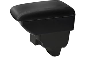 YJYWZH per Peugeot 2008/208 Braccioli 2019 2020 2021 2022 2023 2024 Bracciolo Doppio Strato Centrale Console vano Nero Pelle