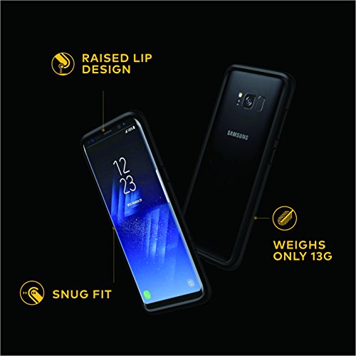 RhinoShield - Estuche Parachoques para Galaxy S8  CrashGuard    Cubierta Protectora de Dise  o Delgado con Amortiguaci  n  Protecci  n de Ca  da DE 3 5 M  - Negro