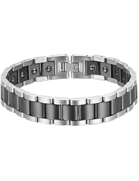 Oidea Herren Magnet Armband, 13mm Breite Edelstahl Keramik Gesundheit Magnetarmband Armkette Armreif Armschmuck...