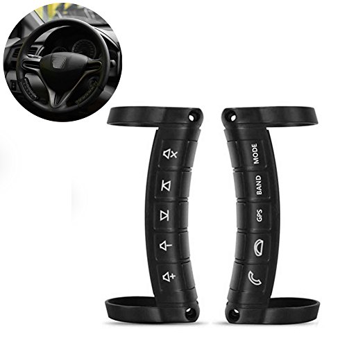 Preisvergleich Produktbild Picturer7 Universal Wireless Car Lenkrad Knopf Fernbedienung Multifunktionslenkrad Slim Lautstärke, Phone-Fernbedienung für Stereo DVD GPS