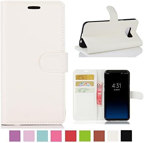 Samsung Galaxy S8 Plus Case, Happy360 PU Leather Wallet Flip Open Pocket ID Credit Card Holders / Cash Slots Case Cover, White