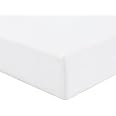 Brentfords Plain Dye Fitted Bed Sheet Non Iron Super Soft Easy Care Microfibre, White - Single Size