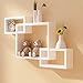 Wooden White Wall Shelf Rack Set of 3 Intersecting Wall ShelvesBy Artesia RS.1282.00