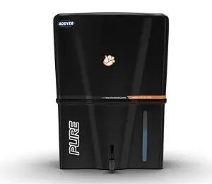 Addyz Alkaline Black Water Purifier with Copper Effect, Multistage Purification+ RO + UF + UV + TDS Control with One Free TDS Meter, 15 Liter