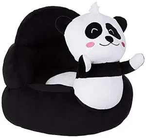 Amazon Brand - Solimo Baby Sofa Seat, Panda, Black