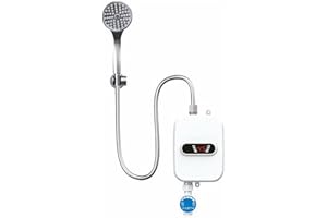 Acesunny 3500W 220V Mini Klein-Durchlauferhitzer Elektro Warmwasser mit Duschkopf Mini Tankless Instant Elektro Warmwasser Durchlauferhitzer für Bad Dusche