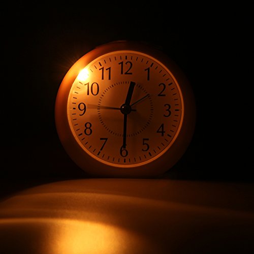AUDEW Musik Wecker Mit Nachlicht Stille Kreativer Wecker Lazy Student Nachtlicht Wecker rosa - 2
